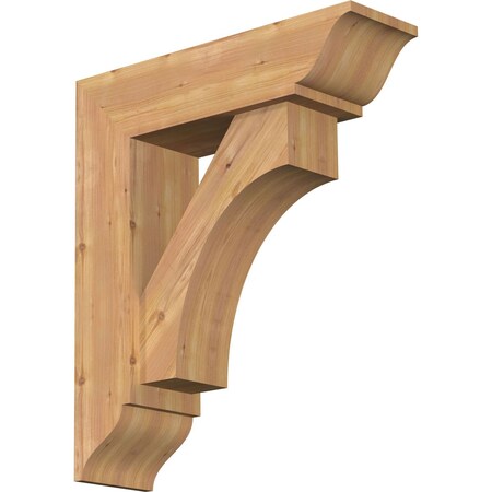 Ekena Millwork Westlake Traditional Smooth Bracket w/ Offset Brace, Western Red Cedar, 7 1/2"W x 26"D x 30"H BKT0806X26X30WTL01SWR